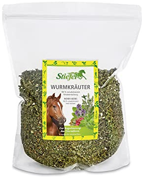 Stiefel Wurmkräuter für Pferde, 100% naturbelassene Kräutermischung zur Unterstützung der Darmflora, Bitter- & Gerbstoffen, Keine Wurmkur, 1kg