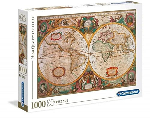 Clementoni 31229 Antike Karte – Puzzle 1000 Teile, Geschicklichkeitsspiel für die ganze Familie, Erwachsenenpuzzle ab 14 Jahren