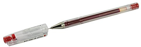 Pilot G Tec C4 Gelschreiber Micro 0,4 mm Schreibspitze 0,2 mm Strichbreite 12 Stück rot