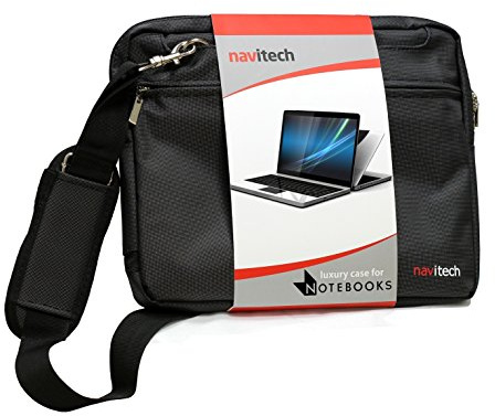 Navitech Black Sleek Premium Water Resistant Shock Absorbent 10.2 to12.1 Laptop/Netbook/Notebook Carry Bag Case Compatible With The Samsung Galaxy tab 10.1 P7100 Tablet Device Android 3.0
