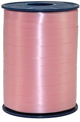 C.E. PATTBERG Geschenkband hellrosa, 250 Meter Ringelband 10 mm zum Basteln, Dekorieren & Verpacken von Geschenken zu jedem Anlass