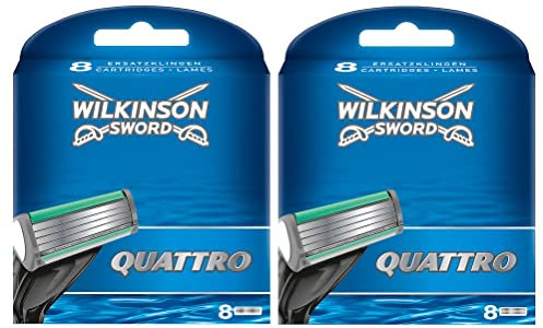 Wilkinson Sword 7007095E Quattro Plus Klingen, 16 Stück