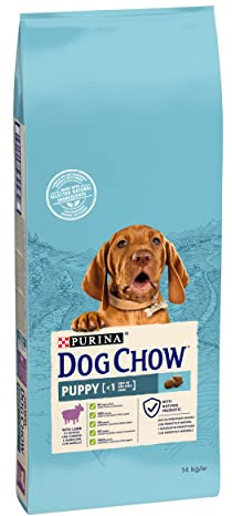 Purina Dog Chow Pienso para Perro Cachorro, Junior, Bebé con Cordero, saco de 14kg
