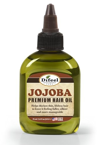 Difeel Premium Natural Hair Oil - Jojoba Oil 2.5 ounce (2-Pack)
