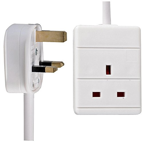 PRO ELEC PELB1506 1 Gang Extension Lead 15m, White | Extend power up to 15m with a reliable single socket extension lead ideal for home, office and workshop use.