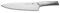 Weber Cuchillo para carne Deluxe, hoja de 24cm, de acero inoxidable alemán de alta calidad, monobloque, extra afilado, mango ergonómico - Plata (17070)