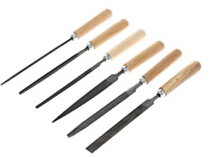 GEDORE Juego de limas para llaves, Set para metal, 6 piezas, Lima plana, Lima de punta plana, Lima triangular, Lima cuadrada, Lima semirredonda, Lima redonda, 8728