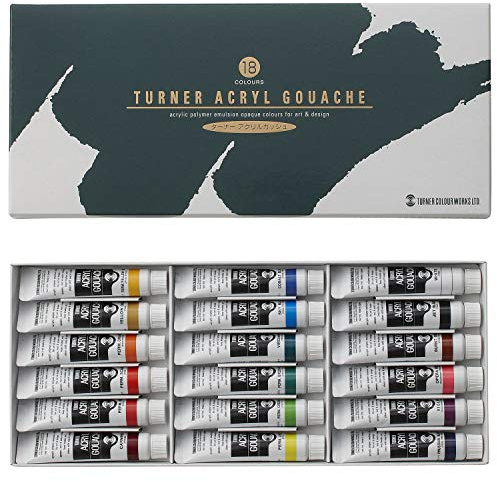 Turner Acrylic Gouache 18 Colors Set School (Japan Import)