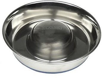 Classic Pet Products Super Premium Stainless Steel Slow Feeder, Medium, 1700 ml
