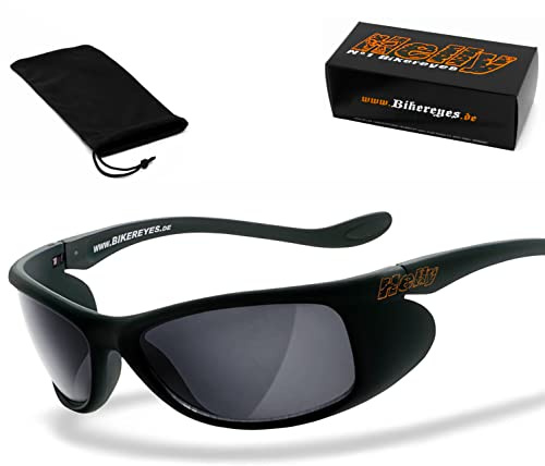 HELLY - No.1 Bikereyes® | Bikerbrille, Motorrad-Sonnenbrille, Motorradbrille | beschlagfrei, winddicht | HLT® Sicherheitsglas | TOP Tragegefühl