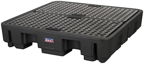 Sealey 4 Drum Polyethylene Spill Pallet 1380 x 1290 x 280mm - DRP18
