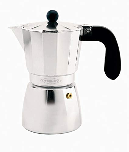 Oroley - Cafetera Italiana Alu | Aluminio | 6 Tazas | Cafetera Vitrocerámica, Fuego y Gas | Estilo Tradicional