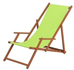 Sonnenliege Liegestuhl Pistazie Gartenliege Holz Deckchair Strandstuhl Buche Gartenmöbel 10-306
