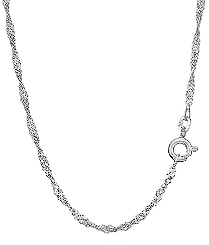 NKlaus 45cm Singapurkette 925 Silber elegante Halskette Breite: 1,8mm Collier 2,2g schwer 5915