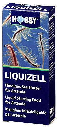 HOBBY Aquaristik Liquizell I 50 ml I Aufzuchtfutter für Artemia Nauplien ab dem 3. Lebenstag I Artemia Aufzuchtfutter mit feinstem Phytoplankton I flüssiges Startfutter für Artemia