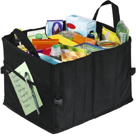 Hama Auto-Kofferraumtasche mit Klettbefestigung, faltbar, klein (37 x 29 x 25 cm) schwarz