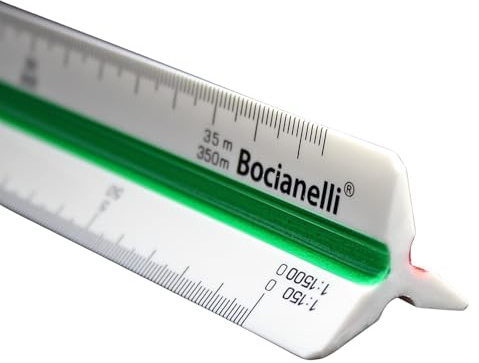 Dreikantmaßstab 30 cm - Maßstab Lineal - Kunststoff Maßstabslineal - Dreikantmaßstab 1:20 1:25 1:50 1:100 1:125 1:150 1:200 1:500 1:1000 1:1250 1:1500 1:2500