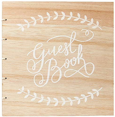Ginger Ray Wooden Wedding Guest Book - Boho
