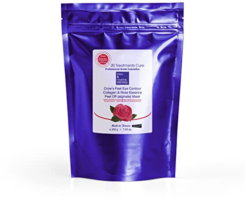 Mascarilla Peel-Off Labios & Contorno de Ojos con Colágeno Marino. Anti Fatiga, Antiarrugas y Antiedad. Efecto Refrescante, Hidratante & Calmante. Desinflama las bolsas de los ojos y ojeras - 200 g