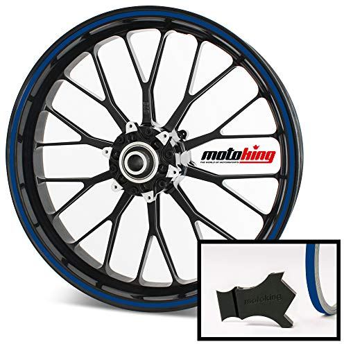 Motoking Felgenrandaufkleber mit Montagetool für Ihr Motorrad in Chrom / 6 mm/für 10 bis 25 / Farbe wählbar