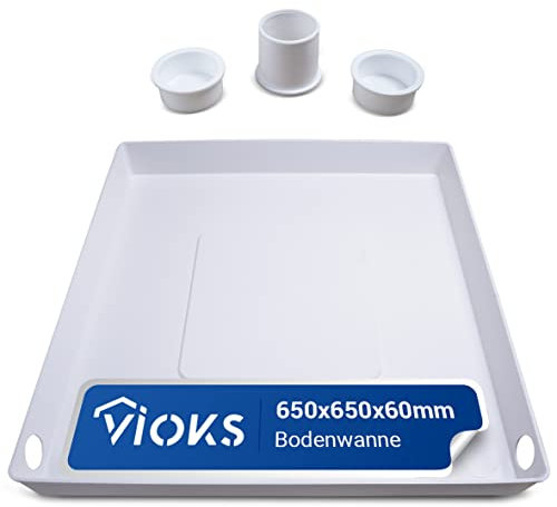 Vioks Bac de Plancher Récipient Collecteur Wasserwanne Bac Collecteur pour Machine à Laver Ou Lave-Vaisselle Comme Universel : Universel Utilisable Article 65x65x6cm