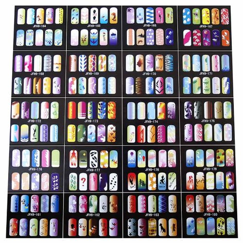 Paasche Airbrush Nail Schablonen 200 Designs, Silber
