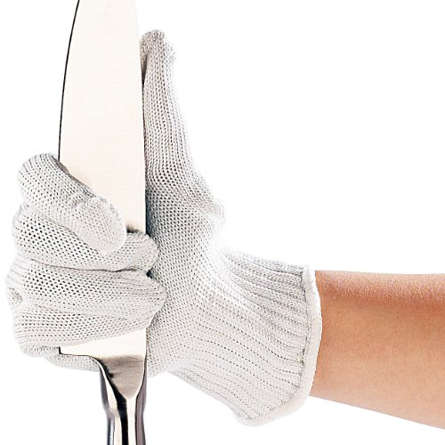 AGT Schnittschutzhandschuhe: 1 Paar Nylon-Stahl-Handschuhe mit Schnittschutz (Schnitthandschuh, Sicherheitshandschuhe, Messer)