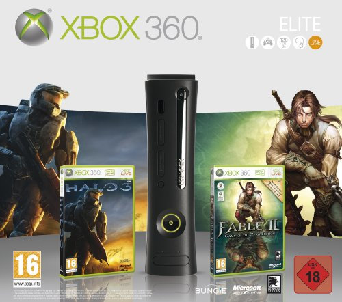 Console Xbox 360 Elite (120 Go) + Halo 3 + Fable 2