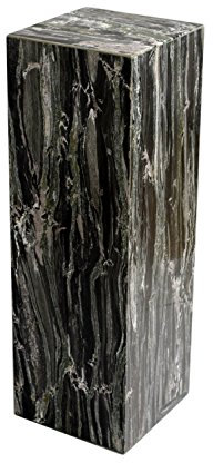 Yuchengstone Colonna decorativa per fiori, colonna in marmo, colonna angolare in marmo composto da marmo verde, fatto a mano, dimensioni 62 x 21 x 21 x 21 cm, peso: 24 kg