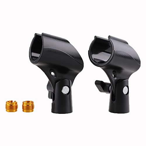 ZRAMO Mikrofonhalter für Shure Wireless Mikrofon System Handhalter Pgx24/slx24/sm58, alle kabellosen Mikrofon-Handsender, Mikrofonständer mit Gewinde, 2 Stück