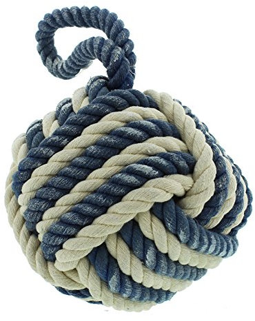 Juliana Home Living Hanf blau & weiß Knoten Ball Türstopper