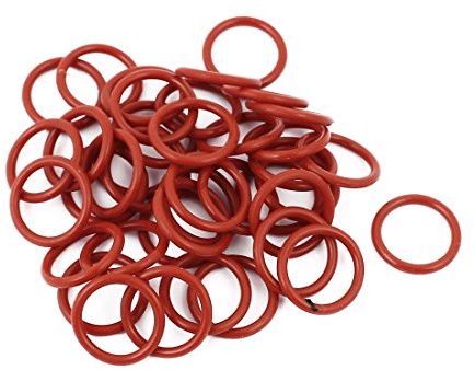 sourcing map 40Stk Rot 13mm x 1.5mm Dichtung O Ring Abdichtung | Hitze Beständig, Silikon Gummi