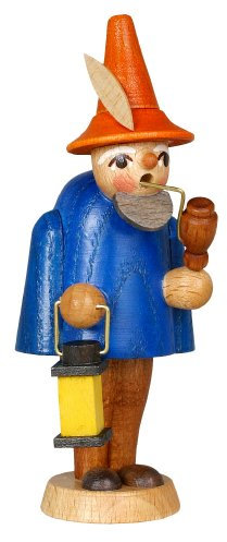 Vitrinenfigur Wichtel blau Höhe=9,5cm NEU Setzkasten Setzkastenfigur Weihnachtsfigur Figur Mann Holz Seiffen Erzgebirge Holz Schnee Dekoration Weihnachten