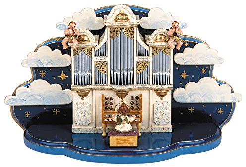 Hubrig Orgel mit kleiner Wolke mit Musikwerk 36x13x21cm Erzgebirge