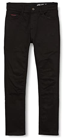 Bikers Gear Australia – Jeans de moto para mujer, CE Knee Armoured KEVLAR Stretch Denim, Negro, EU 42R, L