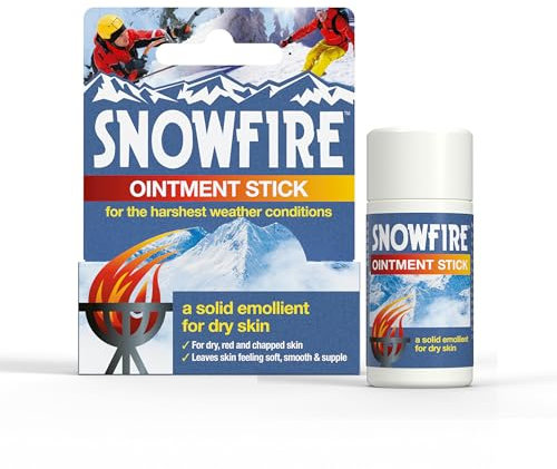 Snowfire Ointment Stick, Natural, Vegan, Cruelty Free, for Dry Skin, Emolient Ointment Stick, 18 g