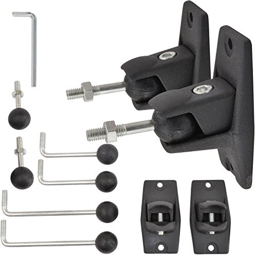 PAIR 2x - Universal Speaker Mount Brackets - Bookshelf Satellite Surround Sound