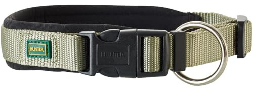 Hunter H-92695 Collare Neopren Vario Plus 40-45 Cm, 20 Mm, Oliva/Nero