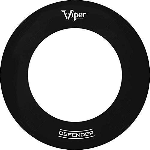 Viper Defender Dartboard Surround Reversable Wall Protector, Fits 17.75 and 18 Bristle Dartboards, Compression-Fit Tool-Free Easy Mounting, Black, Round, 28.25 Diameter x 1 Thick