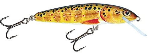 Salmo Minnow Wobbler Köder für Hecht Zander Barsch Forelle Hechtköder Hechtwobbler Barschwobbler Forellenwobbler Salmo Trout 6cm / 6g / sinkend / 1.0-1.5m
