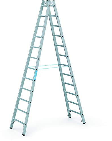 ZARGES | Profi-Sprossenleiter | Beidseitig begehbar, 2 x 12 Sprossen