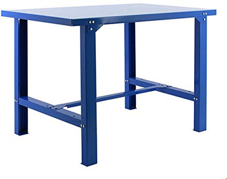 Simon Rack Banco da lavoro per officina, capacità di carico 600 kg, 830x1200x730 mm, Tavolo da lavoro fai da te, Blu - BT6