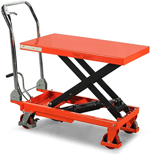 300kg Mobile Scissor Lift Hydraulic Lifting Platform Table Trolley Cart Truck
