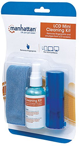 Manhattan Screen & Keyboard Cleaner Kit – 2 oz - Non-Alcohol Cleaning Spray with Microfiber Cloth & Keyboard Brush - for TV, Computer, Laptop, Monitor, LED, LCD, Electronic Devices - 421010