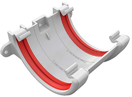 FreeFlow White Round Gutter Union Joint, 112mm Rain Water Systems