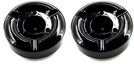 2er Set Aschenbecher schwarz Melamin Sturmaschenbecher Tischaschenbecher