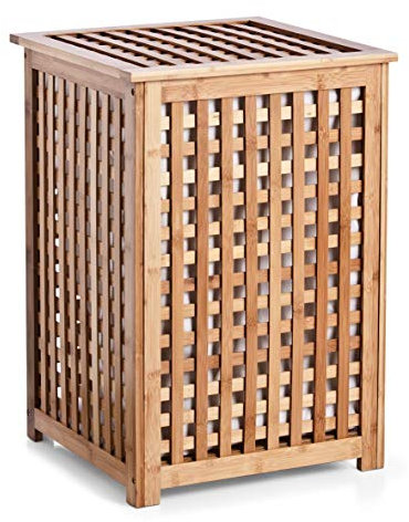 Zeller 13438 Wäschetruhe 40 x 40 x 58 cm, Bamboo