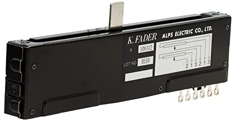 ALPS 10K logarithmisch Studio-K-Fader RSA0K12 stereo Schiebeweg 100 mm Master Type 8mm Lever