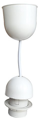 Tibelec - Suspension plastique, équipée E27, Blanc