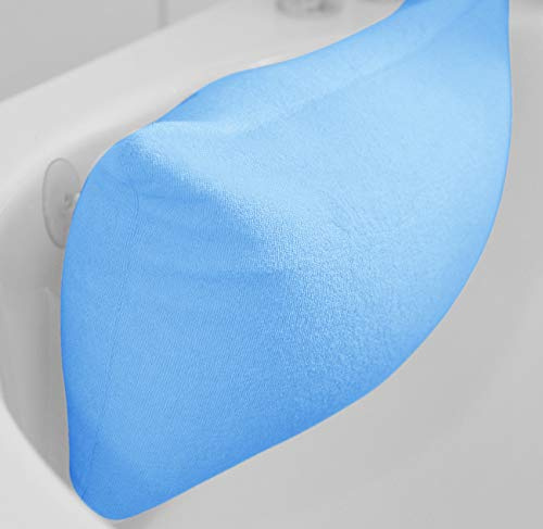 Badewannenkissen Badekissen mit Saugnäpfen Badewannen Kissen - Blau - Nackenkissen Farbe wählbar ca. 18 x 28 cm